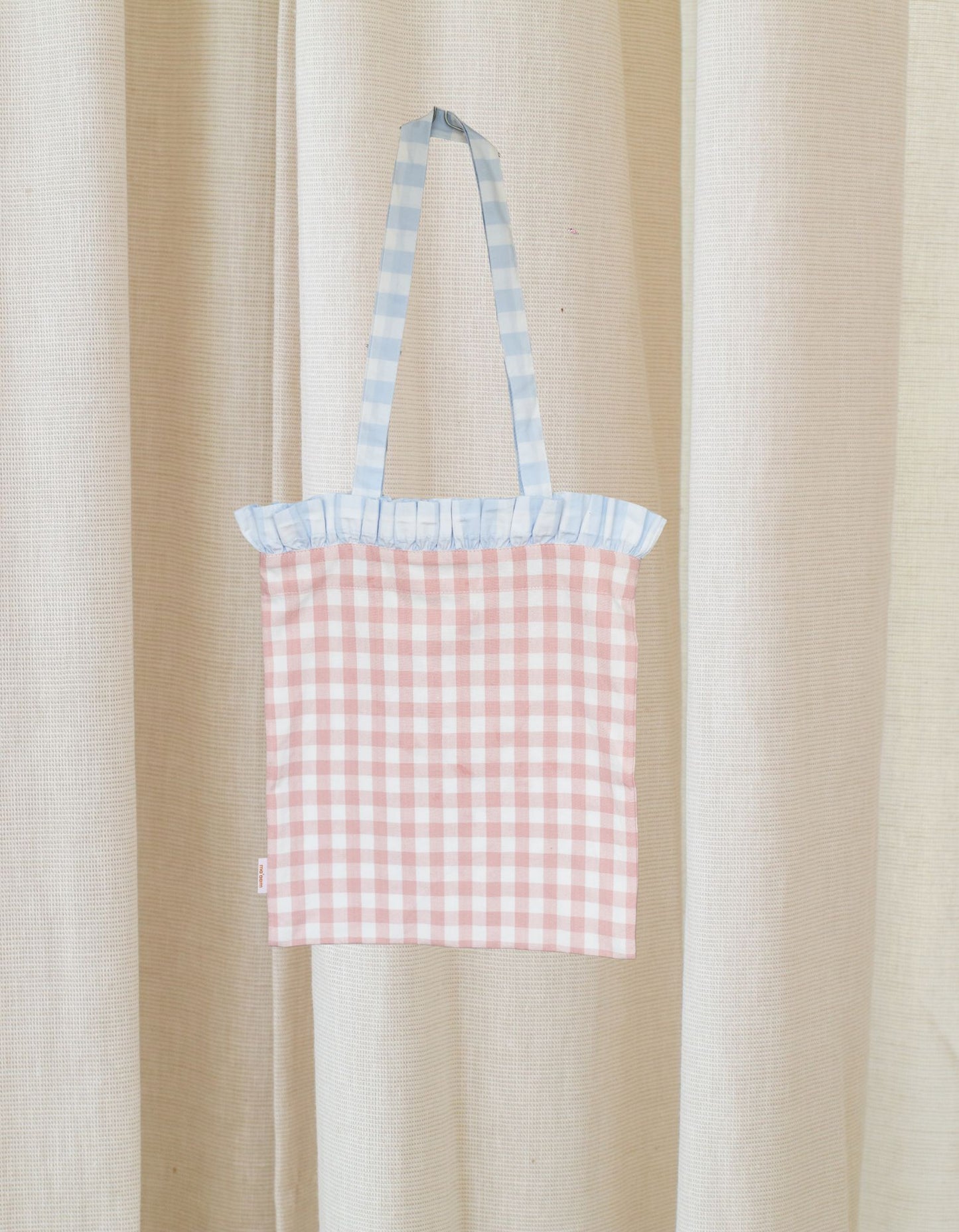 Tote bag kvadratėliais