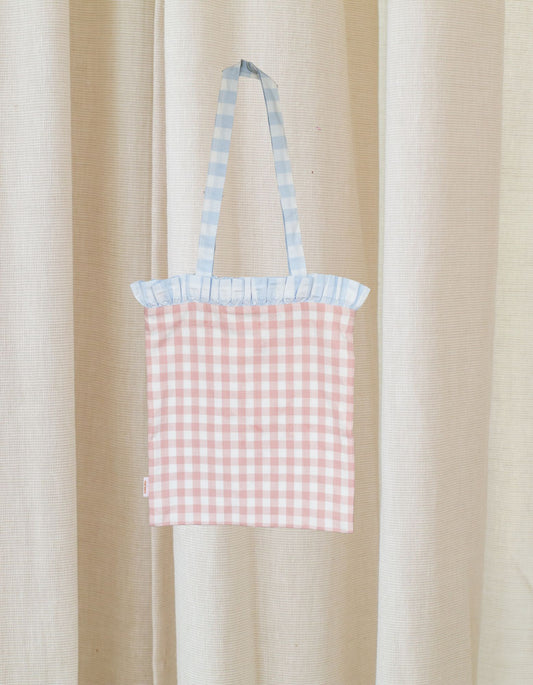 Tote bag kvadratėliais