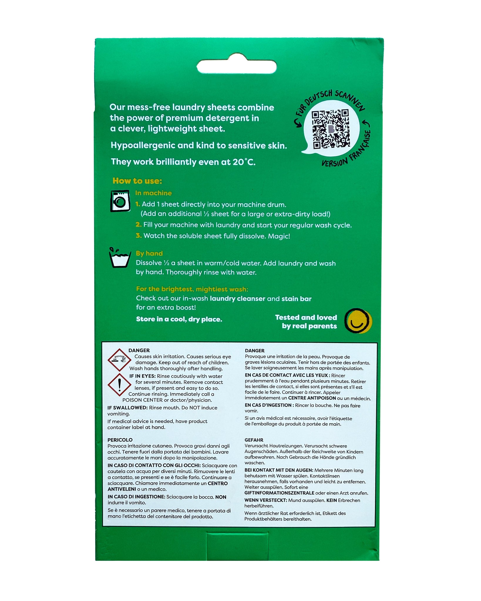 Bright & Mighty ekologiški skalbimo lapeliai